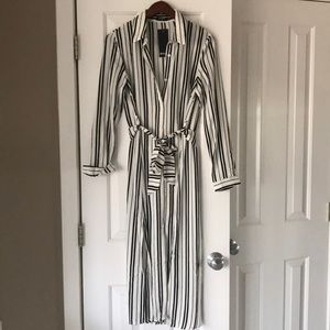 NWT Black and White Striped Dress, Small